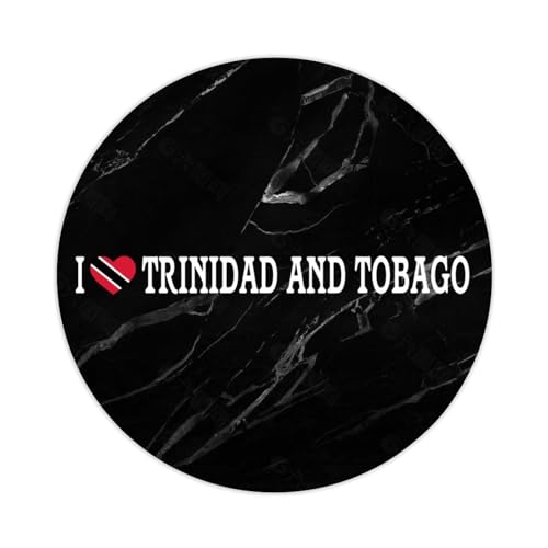 I Love Trinidad and Tobago Round Label Sticker 3 Inch Stickers for Notebook Stickers Trinidad and Tobago Flag Heart Shape Decal for Suitcase Computer Vinyl Decals Set of 50 Gifts for Friend von Yelolyio