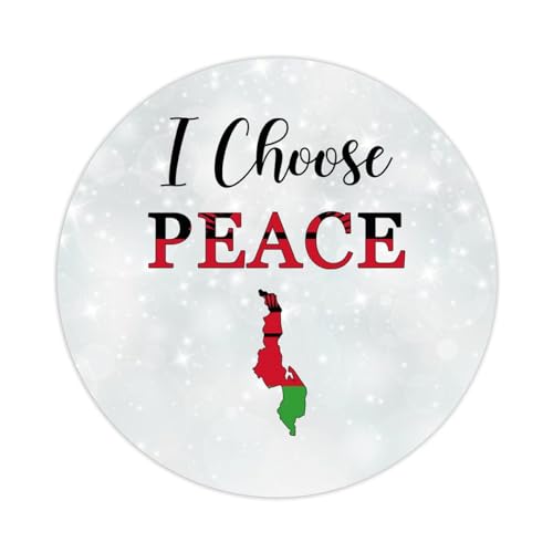 Malawi-Flagge I Choose Peace Round Label Sticker 4 Inch Stickers for Notebook Stickers Malawi Decal for Suitcase Computer Vinyl Decals Set of 50 Gifts for Friend von Yelolyio