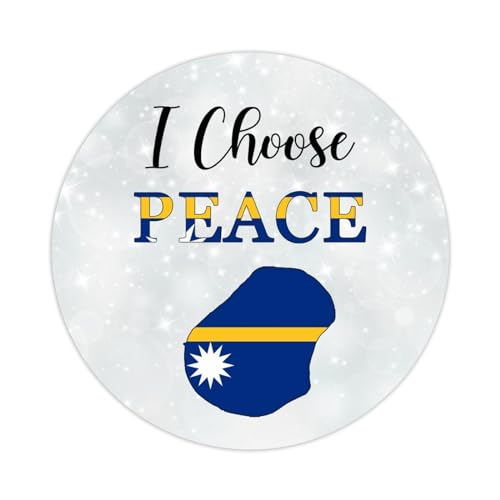 Nauru Flagge I Choose Peace Round Label Sticker 4 Inch Stickers for Notebook Stickers Nauru Decal for Suitcase Computer Vinyl Decals Set of 50 Gifts for Friend von Yelolyio