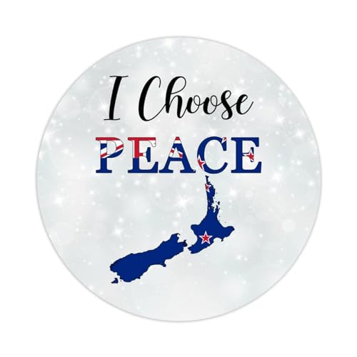 Neuseeland-Flagge I Choose Peace Round Label Sticker 1.5 Inch Stickers for Notebook Stickers New Zealand Decal for Suitcase Computer Vinyl Decals Set of 50 Gifts for Friend von Yelolyio