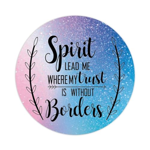 Spirit Lead Me Where My Trust is Without Borders Round Label Sticker 1.5 Inch Stickers for Notebook Stickers Motivational Quote Decal for Suitcase Computer Vinyl Decals Set of 50 Gifts for Friend von Yelolyio