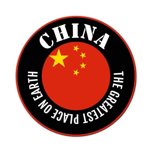 The Greatest Place On Earth China Round Label Sticker 1.5 Inch Stickers for Notebook Stickers China Flag Decal for Suitcase Computer Vinyl Decals Set of 50 Gifts for Friend von Yelolyio