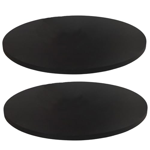 2PCS Runde Tischdecke, 31,5 Zoll schwarz elastische Tischdecke, waschbar Polyester Runde Tischdecke für Essen, Ende, Cocktail-Tisch von Yeory