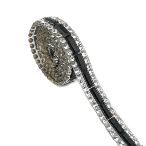 Diamanten für Haarstäbchen auf selbstklebigem Kristall -Strass -Diamantband, Strass -Dekorationsaufkleber mit 8 mm Strasssteinen, Diamantkristallaufkleber für Hochzeitsfeier -Dekoration Wei von Yeory