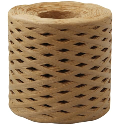 Raffia -Band für Geschenkverpackung, 218 Yards hellbraunes Raffia -Garn, wiederverwendbares Schnurbänder zum Bündeln, Verpackung, Raffia -Band von Yeory