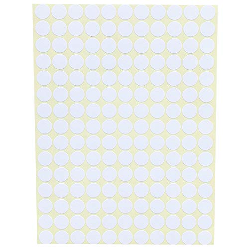 Yesallwas 2475 Stück, 10mm Klebepunkte Runde Punktaufkleber Etiketten Markierungspunkte, 15 Blatt x 165 Stück von Yesallwas