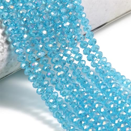 Facettierte Kristallperlen, Rondelle-Glasperlen, lose Abstandshalter-Perlen für Schmuckherstellung, DIY-Armband-Zubehör von Yeuyyben