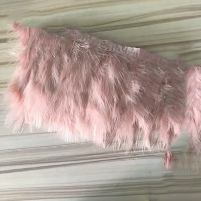 Federn, 10 Meter/Lot Pink Borten 15,2 - 20,3 cm Breite, DIY Mode Feder Fransenborte für Hochzeitsdekoration von Yeuyyben