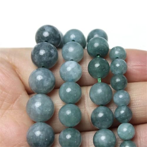 Natürliche Jades-Steinperlen, lose, runde Abstandshalter-Perlen für Schmuckherstellung, DIY-Armband, Halskette, Zubehör von Yeuyyben