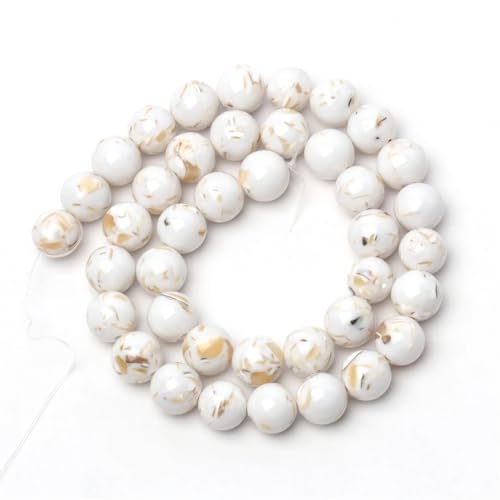Natürliche Steinperlen, rund, lose Abstandshalter-Perlen für Schmuckherstellung, DIY, Armband, Halskette von Yeuyyben