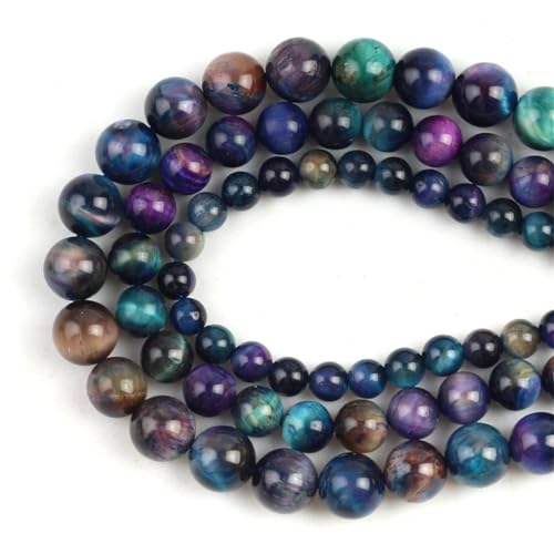 Naturstein-Tigerauge-Perlen, lose Abstandshalter-Perlen für Schmuckherstellung, DIY-Armbänder von Yeuyyben