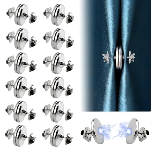 12pcs Magnete Für Vorhänge, Gardinenstopper Für Schienen, Magnet Vorhang, Raffhalter Magnetisch, Vorhang Magneten, Magnetische Raffhalter Für Gardinen, Schlafzimmer, Küche, Büro von Yewseas