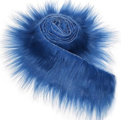 Furry Faux Precut Strips 2x60 Zoll Kunstleder Plüsch Weiß Pelz Fell Stoff Fluffy Craft Plüschstoff fur Beard Santa Hair Dwarf DIY Dekoration Kunstfell Basteln Weihnachts von YeyeCyrilze