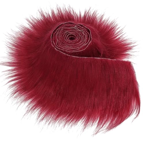 Furry Faux Precut Strips 2x60 Zoll Kunstleder Plüsch Weiß Pelz Fell Stoff Fluffy Craft Plüschstoff fur Beard Santa Hair Dwarf DIY Dekoration Kunstfell Basteln Weihnachts von YeyeCyrilze