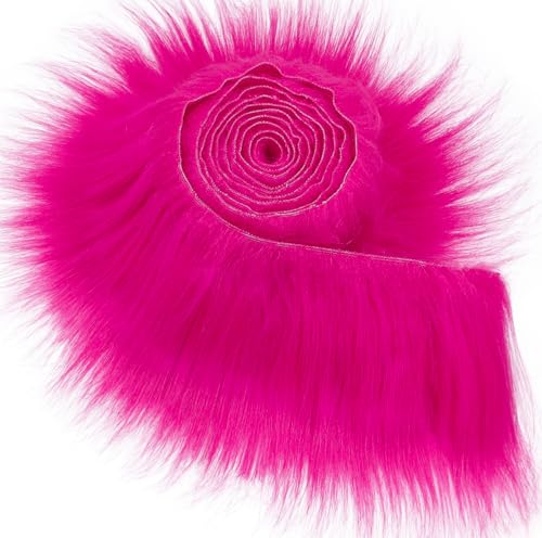 Furry Faux Precut Strips 2x60 Zoll Kunstleder Plüsch Weiß Pelz Fell Stoff Fluffy Craft Plüschstoff fur Beard Santa Hair Dwarf DIY Dekoration Kunstfell Basteln Weihnachts von YeyeCyrilze