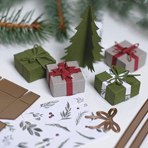 Fliege 3D Geschenkbox Metall Stanzformen Frohe Weihnachten Fliege Geschenkbox Stanzformen Schablonen DIY Scrapbooking Dekorative Prägung Papier Scrapbooking Kartenherstellung von Yeyert