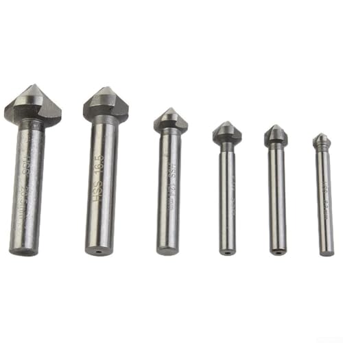 Kegelsenkerbohrer, 3 Rillen, 90 Grad, Anfasbohrer-Set, Kegelsenkerbohrer, 3 Rillen, 90 Grad, Holzbearbeitung, Kegelsenker-Bits (12,4 mm) von Yhenlovtt