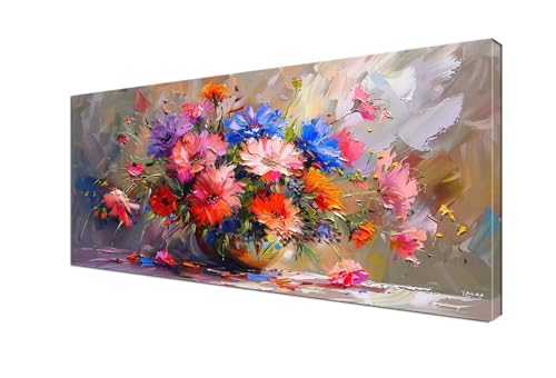 Blume Malen nach Zahlen Vase Malen Nach Zahlen Erwachsene Groß 100x200 cm Leinwand DIY Anfänger Handgemalt Ölgemälde Bastelset Erwachsene Mit Pinseln und Acrylfarbe für Room Decor (Ohne Rahmen) Y6-394 von Yhfunfo