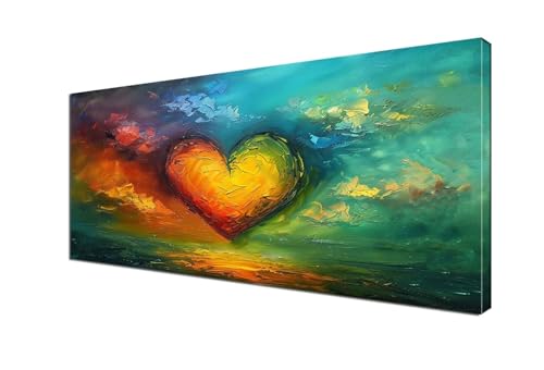 Liebe Malen nach Zahlen Bunt Malen Nach Zahlen Erwachsene Groß 100x200 cm Leinwand DIY Anfänger Handgemalt Ölgemälde Bastelset Erwachsene Mit Pinseln und Acrylfarbe für Room Decor (Ohne Rahmen) Y6-402 von Yhfunfo