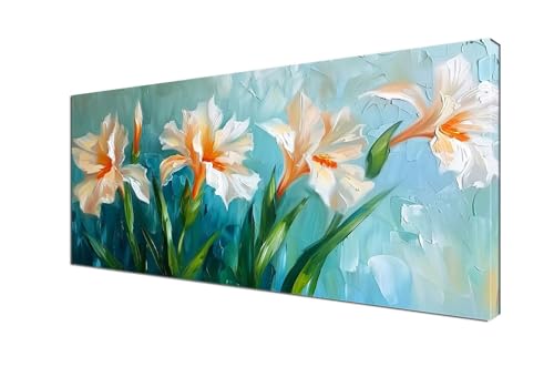 Lilie Malen nach Zahlen Blume Malen Nach Zahlen Erwachsene Groß 100x200 cm Leinwand DIY Anfänger Handgemalt Ölgemälde Bastelset Erwachsene Mit Pinseln und Acrylfarbe, Room Decor (Ohne Rahmen) Y6-384 von Yhfunfo