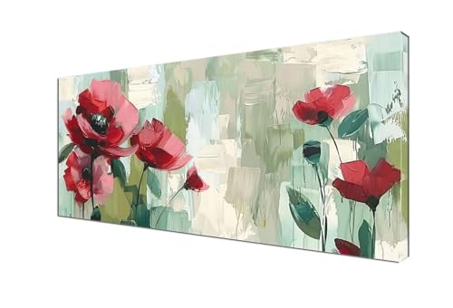 Malen Nach Zahlen Erwachsene Blume, DIY Paint by Numbers Anlage Malen Nach Zahlen XXL 100x200 cm mit Pinseln und Acrylfarben Handgemalt Ölgemälde Leinwand Set Geschenk,Home Decor, Ohne Rahmen Y6-393 von Yhfunfo