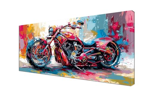 Malen Nach Zahlen Erwachsene Bunt, DIY Paint by Numbers Auto Malen Nach Zahlen XXL 45x90 cm mit Pinseln und Acrylfarben Handgemalt Ölgemälde Leinwand Set Geschenk für Home Decor, Ohne Rahmen Y6-319 von Yhfunfo