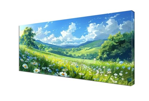 Malen Nach Zahlen Erwachsene Landschaft, DIY Paint by Numbers ländlich Malen Nach Zahlen XXL 100x200 cm mit Pinseln und Acrylfarben Handgemalt Ölgemälde Leinwand Set für Home Decor, Ohne Rahmen Y6-409 von Yhfunfo