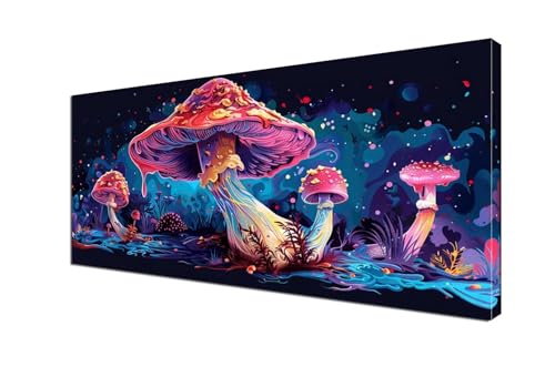 Malen Nach Zahlen Erwachsene Pilz, DIY Paint by Numbers abstrakt Malen Nach Zahlen XXL 100x200 cm mit Pinseln und Acrylfarben Handgemalt Ölgemälde Leinwand Set Geschenk,Home Decor, Ohne Rahmen Y6-401 von Yhfunfo