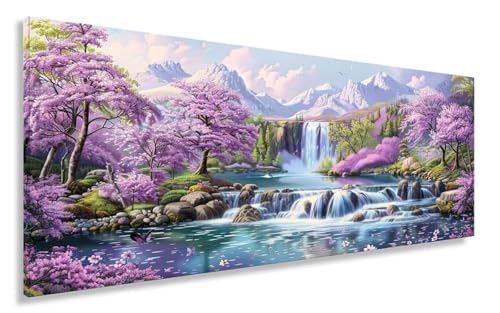 Diamond Painting Berg, Diamond Painting Erwachsene Fallen Full Drill Bastelset Erwachsene Anfänger, DIY Diamant Kunst Malerei Stickerei Kreuzstich Arts als Geschenke, Deko Wohnzimmer 100x200CM Y2-67 von Yhoonn