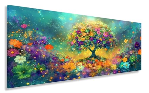 Diamond Painting Erwachsene Baum, Gänseblümchen Diamond Painting XXL 100x200CM Basteln Erwachsene Kinder Diamant Malerei Set, DIY Mosaikherstellung, Crystal Strass Stickerei Sets Deko Aesthetic Y2-50 von Yhoonn