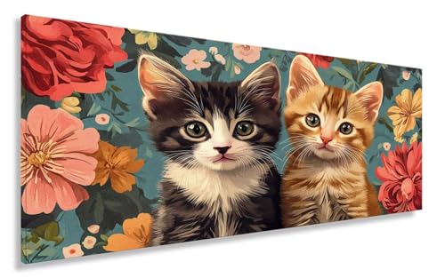 Diamond Painting Erwachsene Tier, Katze Diamond Painting XXL 100x200CM Basteln Erwachsene Kinder Diamant Malerei Set, DIY Mosaikherstellung, 5D Crystal Strass Stickerei Sets Wand Deko Aesthetic Y2-86 von Yhoonn