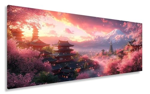 Diamond Painting Japan, Diamond Painting Erwachsene Vulkan Fuji Full Drill Bastelset Erwachsene Anfänger, DIY Diamant Kunst Malerei Stickerei Set Kreuzstich Geschenke, Deko Wohnzimmer 100x200CM Y2-58 von Yhoonn