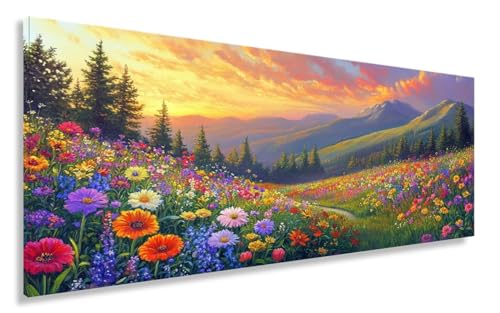 Diamond Painting Landschaft, Diamond Painting Erwachsene Wiese Full Drill Bastelset Erwachsene Anfänger, DIY Diamant Kunst Malerei Stickerei Set Kreuzstich Geschenke, Deko Wohnzimmer 100x200CM Y2-73 von Yhoonn