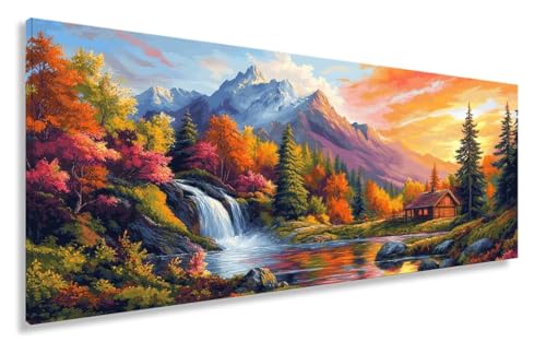 Diamond Painting XXL 100x200CM Diamant Painting Bilder Herbst Diamond Art Erwachsene Kinder Anfänger, DIY Diamanten Malerei Kreuzstich Bastelset Basteln Entspannung Geschenk Mädchen Deko Fallen Y2-69 von Yhoonn