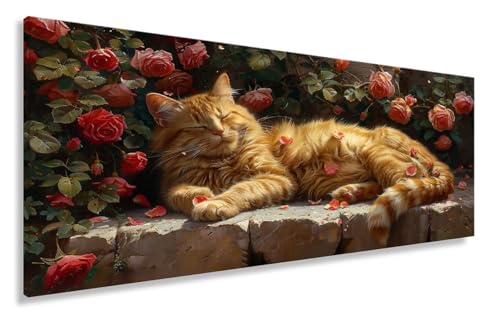 Diamond Painting XXL 100x200CM Diamant Painting Bilder Katze Diamond Art Erwachsene Kinder Anfänger, DIY Diamanten Malerei Kreuzstich Bastelset Basteln Entspannung Geschenk Mädchen Deko Tier Y2-87 von Yhoonn