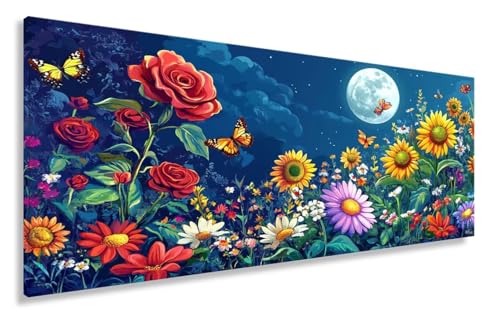 Diamond Painting XXL 100x200CM Diamant Painting Bilder Mond Diamond Art Erwachsene Kinder Anfänger, DIY Diamanten Malerei Kreuzstich Bastelset Basteln Entspannung Geschenk Mädchen Sonnenblume Y2-66 von Yhoonn