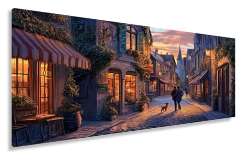 Diamond Painting XXL 100x200CM Diamant Painting Bilder Straße Diamond Art Erwachsene Kinder Anfänger, DIY Diamanten Malerei Kreuzstich Bastelset Basteln Entspannung Geschenk Mädchen Deko Paar Y2-84 von Yhoonn