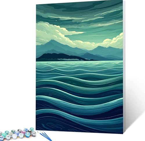 Malen Nach Zahlen Kunst Malen Nach Zahlen Erwachsene Ozean Bastelset Erwachsene Frauen, DIY GemäLde Set Erwachsene mit Pinsel und Acrylfarbe Als Deko Wohnzimmer, Geschenke für Männer 100X130cm H5-494 von Yhoonn