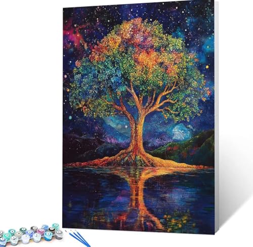 Malen Nach Zahlen Traum Malen Nach Zahlen Erwachsene Baum Bastelset Erwachsene Frauen, DIY GemäLde Set Erwachsene mit Pinsel und Acrylfarbe Als Deko Wohnzimmer, Geschenke für Männer 100X130cm H5-107 von Yhoonn