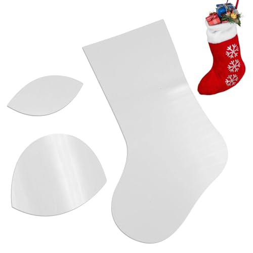 Nähvorlage für Weihnachtsstrümpfe | Weihnachtssocken zum Nähen 8/12/15 Zoll | Modell zum Nähen von Sockelleisen, rutschfestes Modell von Yhsioaklo