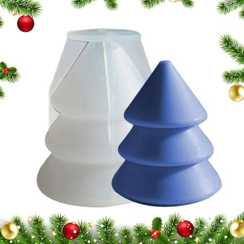 Weihnachten Kerzenformen - 3D Pin Silikonform, Epoxidharz Form für Weihnachtskerzenherstellung, handgefertigter Anhänger für Kerze von Yhsioaklo