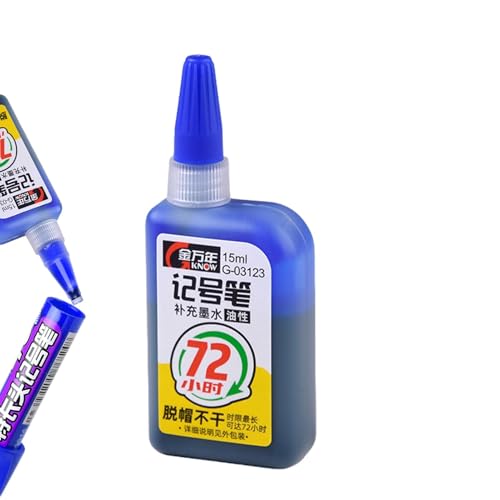 Yhsioaklo Nachfülltinte für Marker, Nachfülltinte für Permanentmarker, 72 Stunden Super Color Nachfülltinte für Permanentmarker | Bastelbedarf, Marker-Zubehör von Yhsioaklo