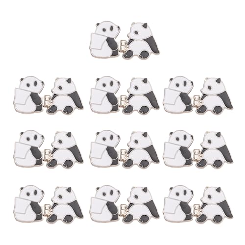 10 Paar Taillenspanner in Panda-Form für Jeans, verstellbare Hosen-Taillenverlängerung, Knopf, Jeans, Taillenversteller, Knopf von YiNLuax