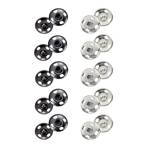 100 Sets Druckknöpfe zum Aufnähen von Kleidung, 10 mm/12 mm/15 mm/17 mm/8,5 mm von YiNLuax