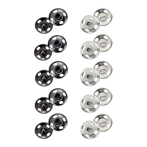 100 Sets Druckknöpfe zum Aufnähen von Kleidung, 10 mm/12 mm/15 mm/17 mm/8,5 mm von YiNLuax