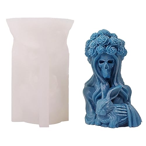 3D-Silikonform mit Totenkopf-Hexen-Ornament, geeignet für Epoxidharz, Schmuckherstellung, Heimdekoration 3D-Silikonform mit Totenkopf-Hexen-Ornament, geeignet für Epoxidharz, Schmuckherstellung, Heimdekoration von YiNLuax