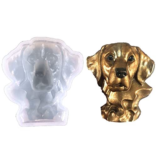Halbstereoskopische Welpenkopf-Wandornamente, Schlüsselanhänger, Wandanhänger, Schreibtischdekoration, Epoxidharz-Silikonform Halbstereoskopische Welpenkopf-Wandornamente, Schlüsselanhänger, Wandanhänger, Schreibtischdekoration, Epoxidharz-Silikonform von YiNLuax