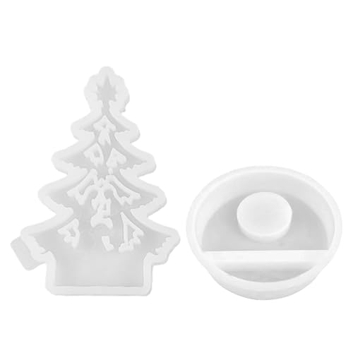 Kerzenhalter-Form, Weihnachtsbaum, Kerzenhalter, Silikonformen, Kombinationsformen, Gießformen für Tischdekorationen von YiNLuax