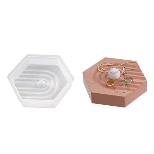 Runde sechseckige Schmuck-Präsentationsform, multifunktional, für Schmuck, Epoxidharz für Liebhaber Runde sechseckige Schmuck-Präsentationsform, multifunktional, für Schmuck, Epoxidharz für Liebhaber von YiNLuax
