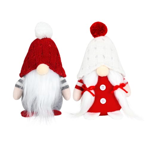 YiNLuax 2 Stück Weihnachtsdekoration skandinavische Tomtes schwedische Zwerge Ornamente für Küche gestufte Tablett, Display Puppen Dekor von YiNLuax